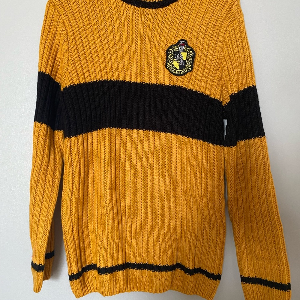 Warner Bros. Golden and Black Crewneck Sweaters Harry Potter
